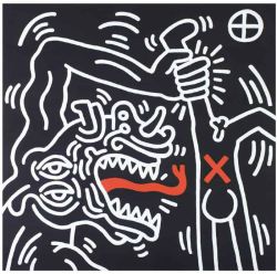 Peinture sur toile de Keith Haring Untitled 1985 reproduction peinte à la main