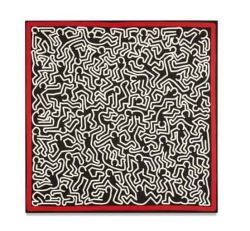 Peinture sur toile de Keith Haring Untitled 1986 Acrylic On Canvas reproduction peinte à la main