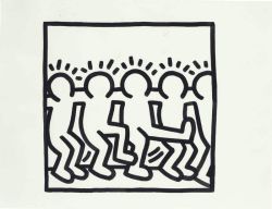 Peinture sur toile de Keith Haring Untitled 1988 reproduction peinte à la main