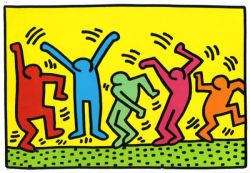 Peinture sur toile de Keith Haring Untitled Dance reproduction peinte à la main