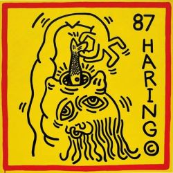Peinture sur toile de Keith Haring Untitled Knokke 3 1987 reproduction peinte à la main