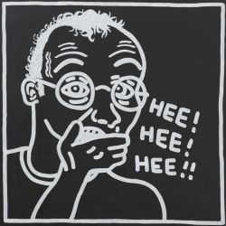 Peinture sur toile de Keith Haring Untitled Self-portrait 1985 reproduction peinte à la main