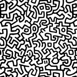 Peinture sur toile de Keith Haring Wall Tile reproduction peinte à la main