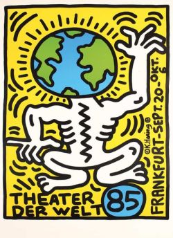 Peinture sur toile de Keith Haring World Theater reproduction peinte à la main