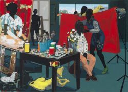 Peinture sur toile de Kerry James Marshall, Untitled - Studio -2014 reproduction peinte à la main
