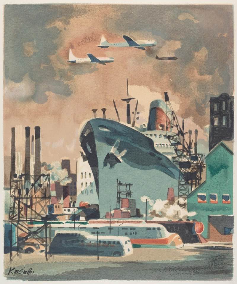 Kingman Untitled Construction Scene New York