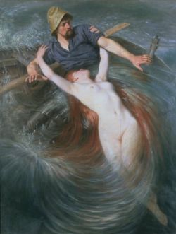 Knut Ekwall Fisherman And The Siren reproduction peinte à la main