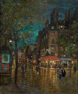 Peinture sur toile de Konstantin Korovin, Grand Boulevard Paris reproduction peinte à la main