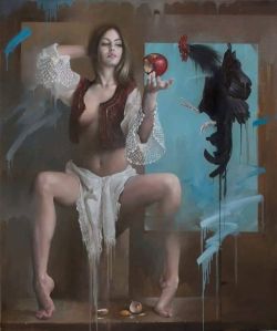 Konstantin Kacev An Apple For Your Pussy reproduction peinte à la main