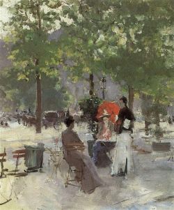 Peinture sur toile de Konstantin Korovin Paris Cafe 1890 reproduction peinte à la main
