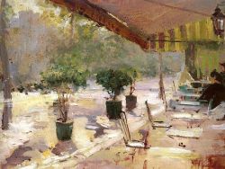 Peinture sur toile de Korovine Paris Cafe Circa 1890 reproduction peinte à la main