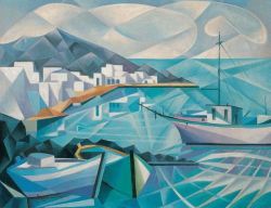 Kostas Plakotaris Port reproduction peinte à la main