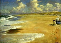 Kroyer Marie Kroyer Painting On The Beach reproduction peinte à la main