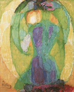 Peinture sur toile de Kupka, Le Miroir ovale - 1910-11 reproduction peinte à la main