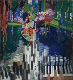 Peinture sur toile de Kupka Les Touches De Piano. Le Lac 1909 reproduction peinte à la main