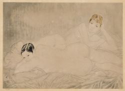 Léonard Tsuguharu Foujita, Les deux amies, 1930 reproduction peinte à la main