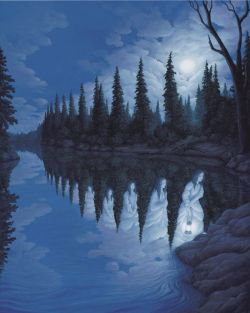 Peinture sur toile de Rob Gonsalves Ladies Of The Lake reproduction peinte à la main