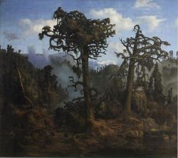 Lars Hertevig Painting - 1865 reproduction peinte à la main