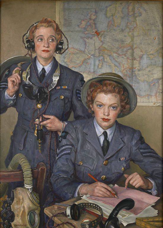 Laura Knight An Operations Room - A Year Since The Battle Of Britain