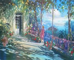Peinture sur toile de Laurent Parcelier Panorama Sur La Mer reproduction peinte à la main