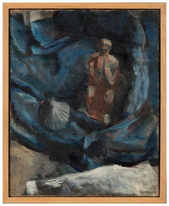Le Corbusier Femme Et Coquillage Sur Fond Bleu 1918