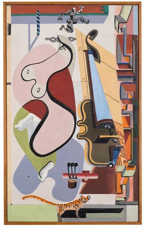 Le Corbusier, La danseuse et le petit félin, 1932