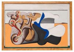 Peinture sur toile de Le Corbusier, Nature morte à la racine et au cordage jaune, 1930 reproduction peinte à la main