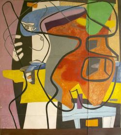 Peinture sur toile de Le Corbusier, Peinture murale, 35 rue de Sèvres à Paris, 1948 reproduction peinte à la main
