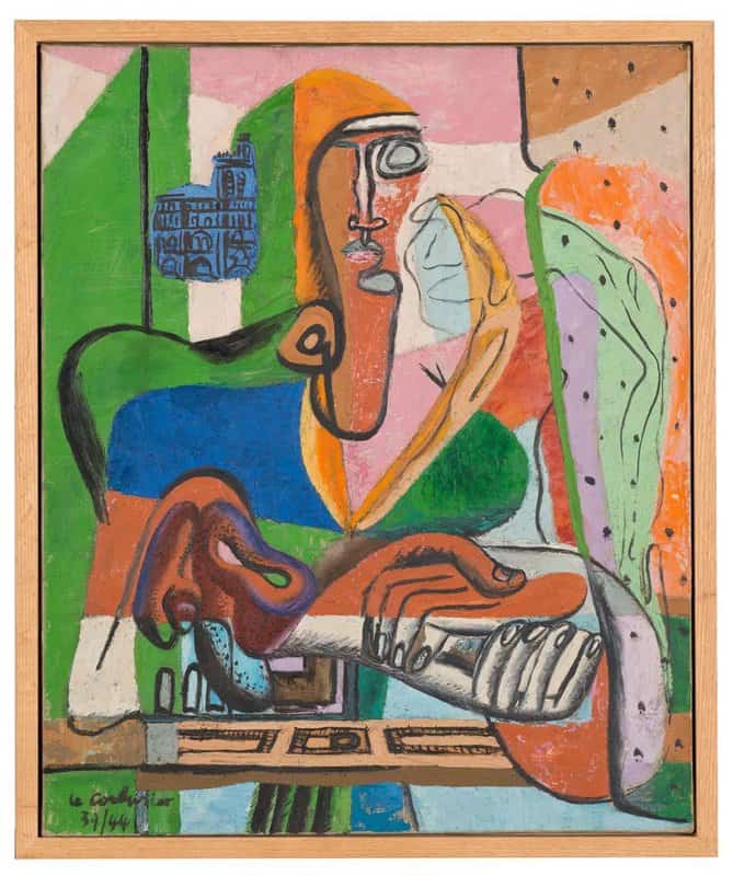 Le Corbusier, Portrait de femme à la cathédrale de Sens, 1939-1944