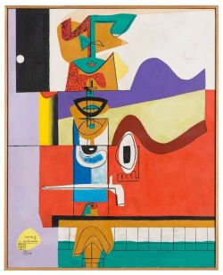 Peinture sur toile de Le Corbusier Totem 3 1926-1939-1961 reproduction peinte à la main
