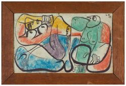 Peinture sur toile de Le Corbusier, Trois Figures Bado 1943 reproduction peinte à la main