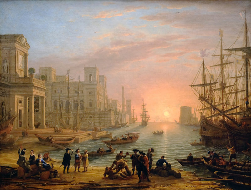 Le Lorrain Port De Mer Soleil Couchant