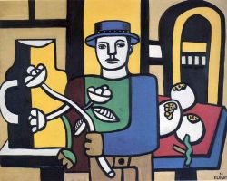 Peinture sur toile de Leger The Man In The Blue Hat reproduction peinte à la main