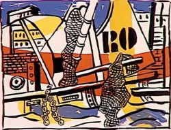 Peinture sur toile de Leger The Port Of Trouville reproduction peinte à la main