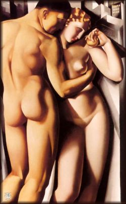 Peinture sur toile de Lempicka Adam And Eve reproduction peinte à la main
