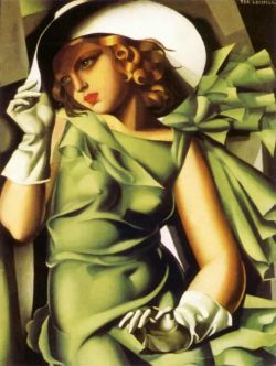 Peinture sur toile de Lempicka Girl With Gloves reproduction peinte à la main