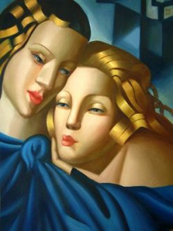 Peinture sur toile de Lempicka Girls reproduction peinte à la main