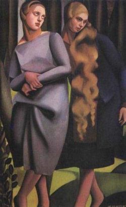 Peinture sur toile de Lempicka Irene And Her Sister reproduction peinte à la main