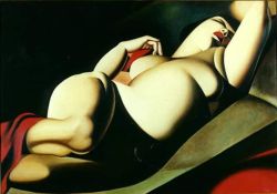 Peinture sur toile de Lempicka La Belle Rafaela reproduction peinte à la main