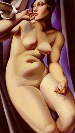 Peinture sur toile de Lempicka Nude With Dove reproduction peinte à la main