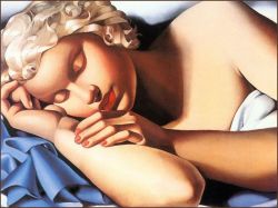 Peinture sur toile de Lempicka Sleeping Woman reproduction peinte à la main