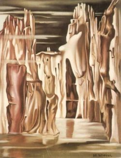 Peinture sur toile de Lempicka Surrealist Landscape reproduction peinte à la main