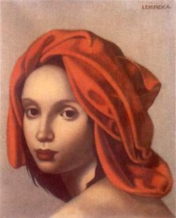 Peinture sur toile de Lempicka The Orange Turban reproduction peinte à la main