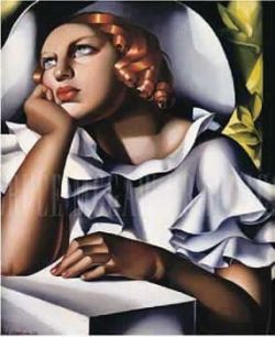 Peinture sur toile de Lempicka Wide Brimmed Hat reproduction peinte à la main