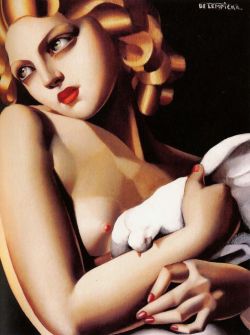 Peinture sur toile de Lempicka Woman With Dove reproduction peinte à la main