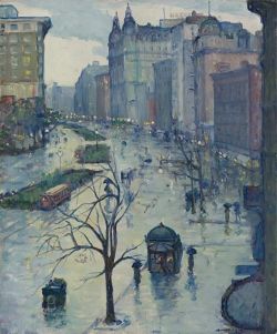 Leon Kroll Broadway Looking South reproduction peinte à la main