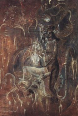 Leonora Carrington, Beauty and the Beast, 1966 reproduction peinte à la main
