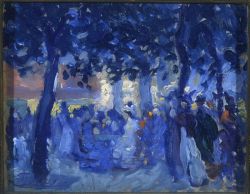 Lester D. Boronda Parisian Boulevard 1915 reproduction peinte à la main