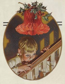 Peinture sur toile de Leyendecker Joseph Christian Christmas Peek 1939 reproduction peinte à la main