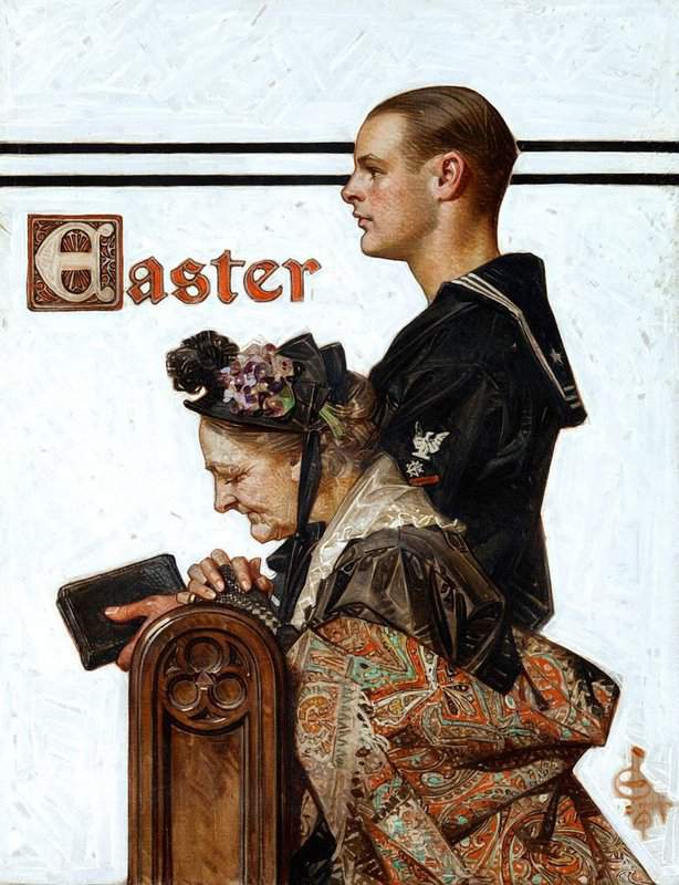 Leyendecker Joseph Christian Easter Saturday Evening Post Magazine Cover 1918